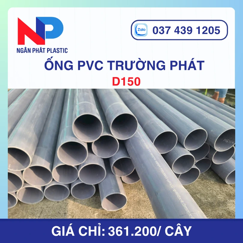 Ống Nhựa uPVC D150 Trường Phát